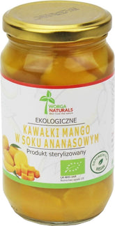 Mangostücke in Ananassaft BIO 350 g (200 g) (Glas) - WORGA NATURALS